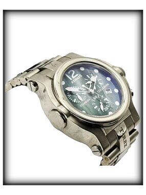 RENATO COLLEZIONI Mens T-REX TITANIUM Watch W/Green Swiss Movement Retro Classic